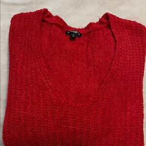 Express Red V-Neck Sweater